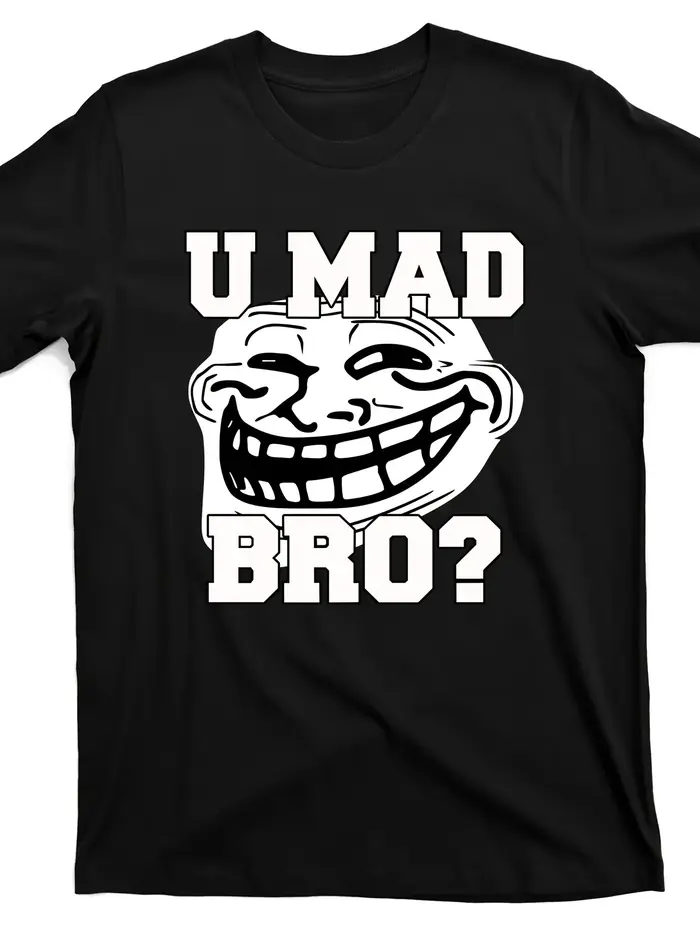 Hommes : « U Mad Bro ? » T-shirts graphiques respirants et légers pour sorties décontractées