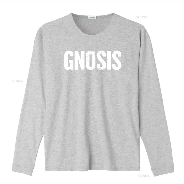 T-shirt Gnostique Effet Vieilli – Gnosticisme Gnosis – Haut Unisexe Respirant Lavé Style Vintage pour Usage Quotidien Polyvalent et Décontracté
