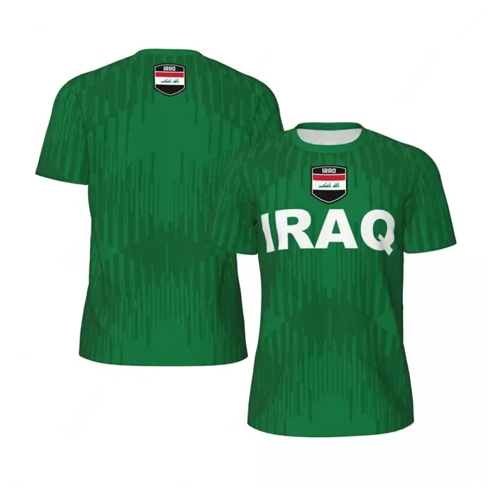 Maillot de Football pour hommes, drapeau irak, mode, emblème National, t-shirt de sport imprimé en 3