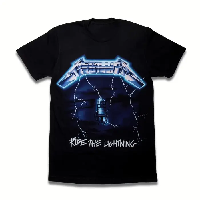 T-Shirt Wolf Metallica Band 100% coton
