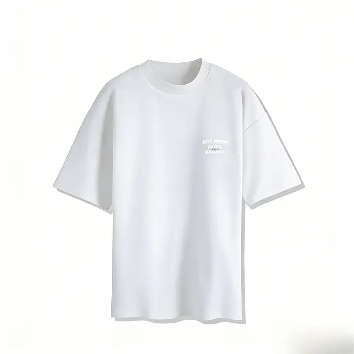 T-shirt d'été noir à manches courtes Paris 2026 – Style décontracté, col rond, imprimé, coupe ample,