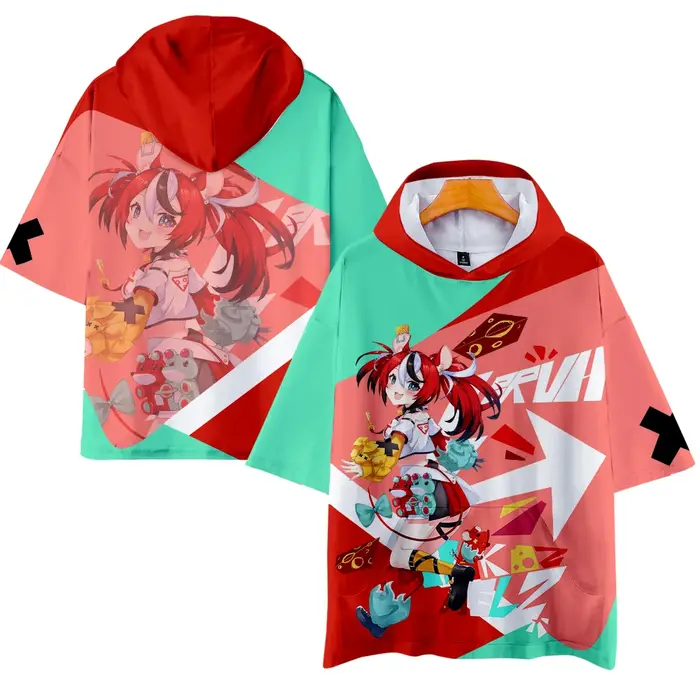 VTuber-T-shirt à capuche Hakos Baelz pour hommes et femmes