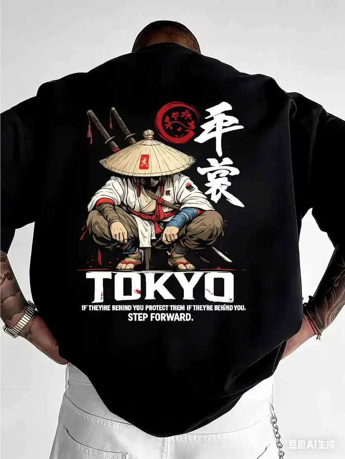 T-shirt Ninja Warrior japonais pour hommes