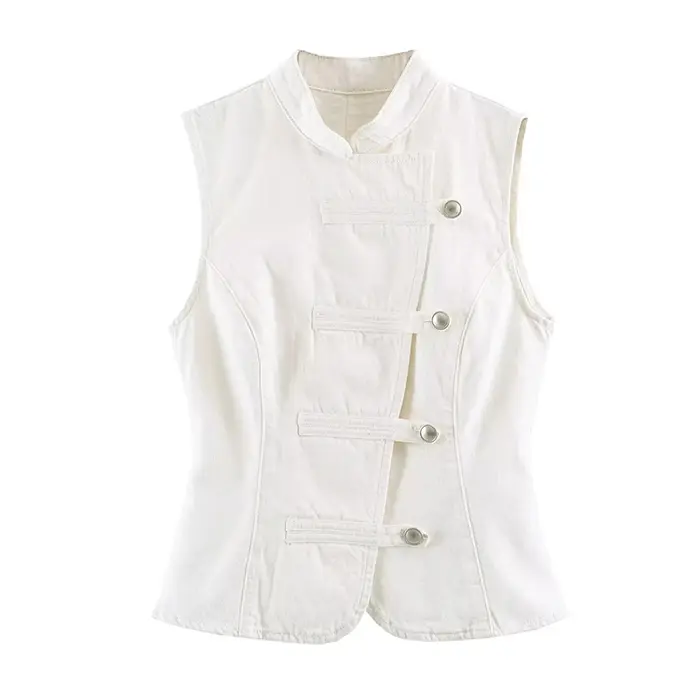 Hauts pour femmes – Nouvelle collection été 2026 : Blouse en jean rétro chic pour femme