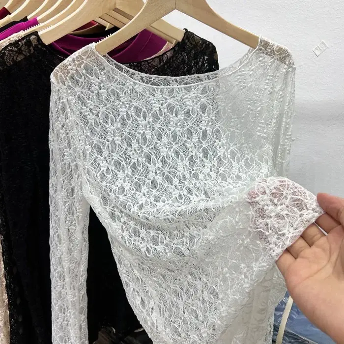 T-Shirt Sexy en dentelle pour femmes
