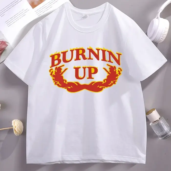 Burnin Up T-shirt graphique hommes vêtements casual à manches courtes haute qualité respirant