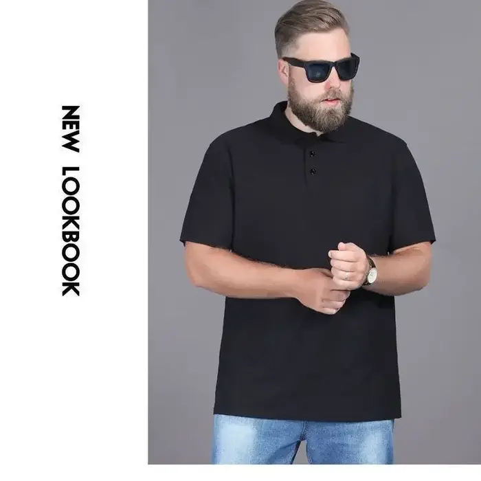 Été hommes Polo hauts respirant séchage rapide t-shirt à manches courtes 9XL 10XL 12XL 180KG t-shirts de sport gros