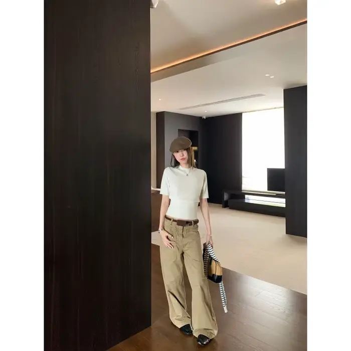 Pull tricoté pour femme à manches mi-longues