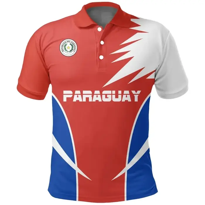 Polo imprimé carte 3D du Paraguay Feel pour femmes