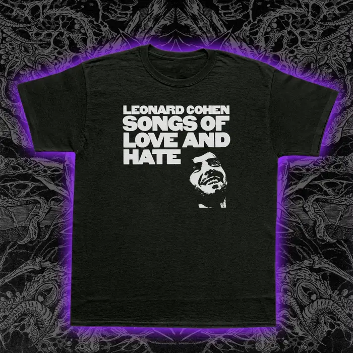 T-shirt Leonard Cohen Songs of Love & Hate, cadeau pour les fans, tee-shirt musical, S-3XL, nouveau