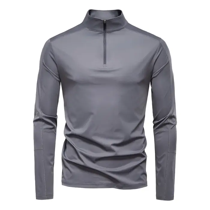 Nouvelle Collection Printemps-Été 2026 – T-shirt Anti-UV UPF100+ à Manches Longues et Demi-Zip pour Homme – Idéal Pêche et Randonnée en Extérieur