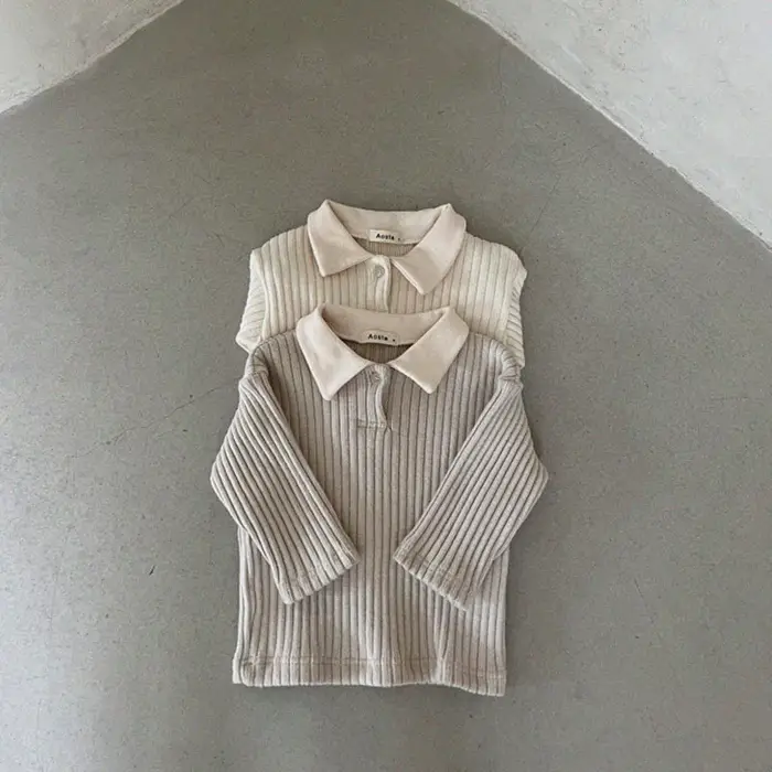 T-shirt manches longues en coton pour bébé garçon et fille