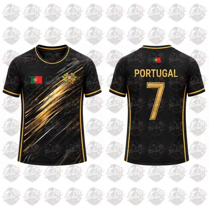 Maillot de football pour homme avec imprimé drapeau du Portugal 2026
