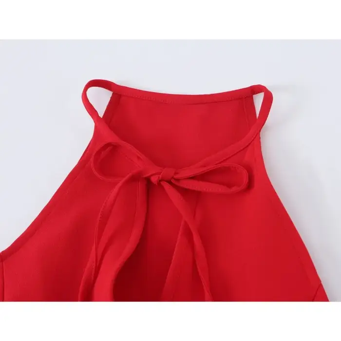 Haut Peplum Femme HipSeam avec Nœud – Nouvelle Collection Été 2026 – Camisole Halter Chic