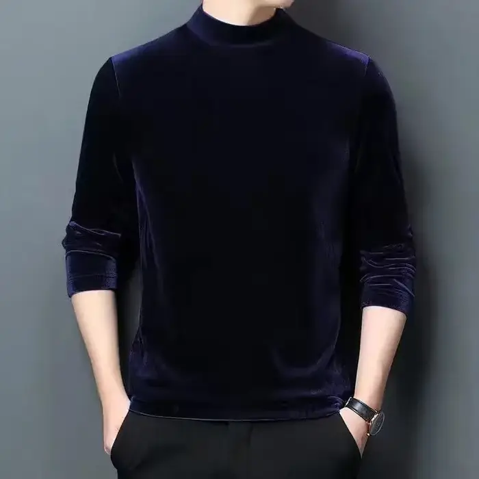 T-shirt en velours doré pour hommes