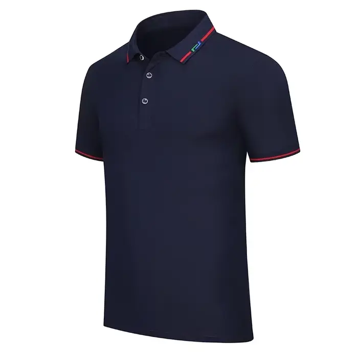 Polo brodé à manches courtes