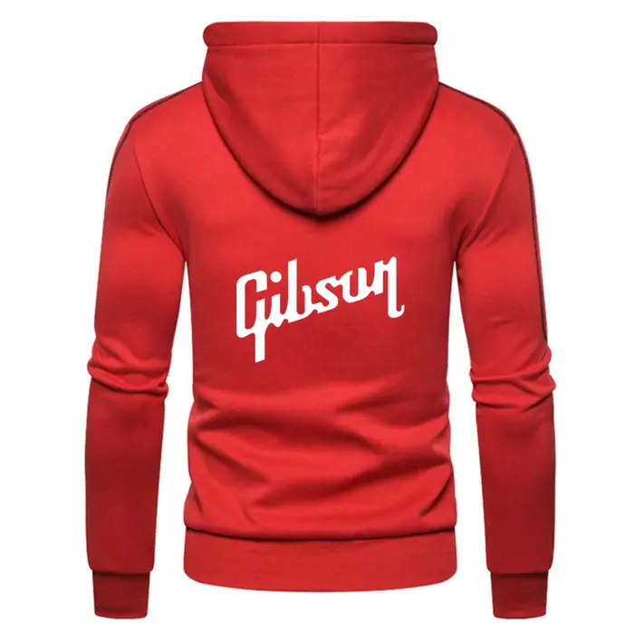 Guitare Gibson Logo imprimé 2025 printemps et automne homme à capuche couleur unie polaire vêtements de sport sweats
