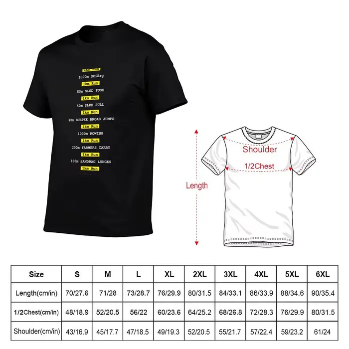 Hyrox T-Shirt Fitness T-Shirt homme décontracté chemise course homme t