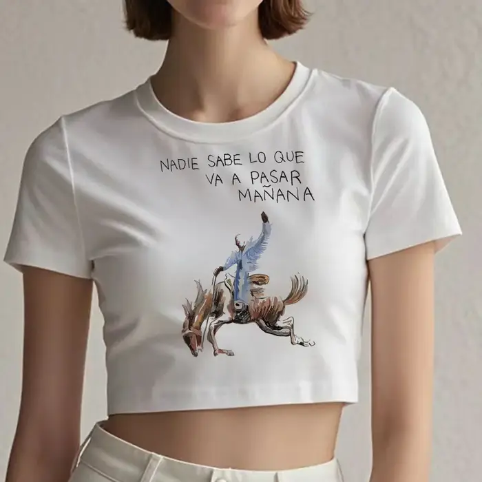 Crop top Bad Bunny, style grunge shoujo