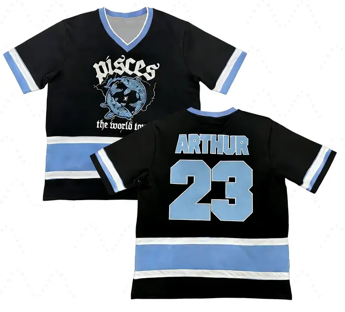 James Arthur 23Hockey Jersey The Pisces World Tour Merch Sweat-shirt à manches courtes unisexe pour 
