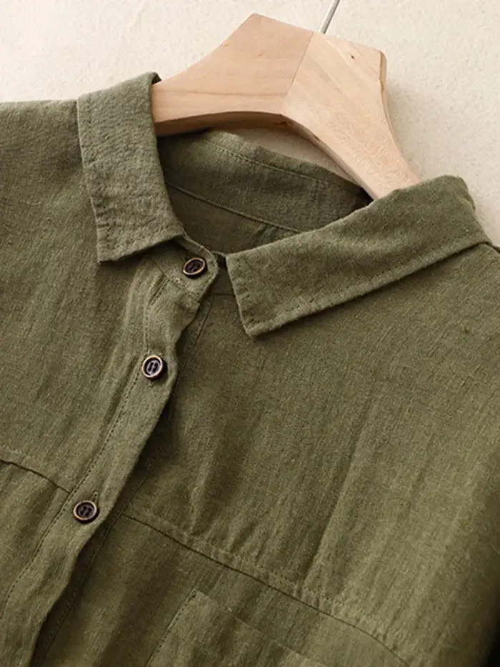 Chemise décontractée à manches longues pour femmes, chemises en coton pour femmes, tout match, style