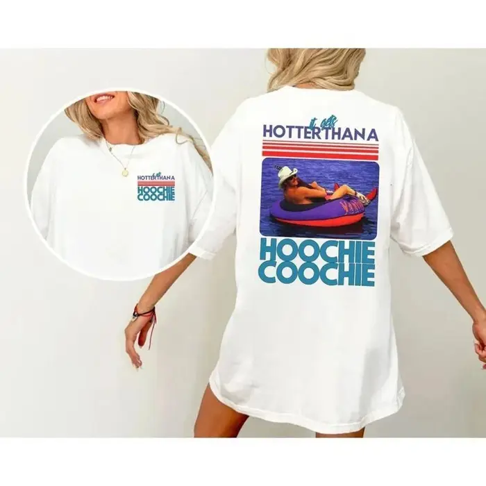Plus chaud que un T-shirt Hoochie Coochie, Meme chemise de vacances d'été T-shirt graphique chemise 
