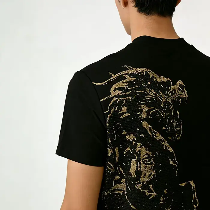 T-shirt homme Alex Plein en coton de luxe à col rond et manches courtes