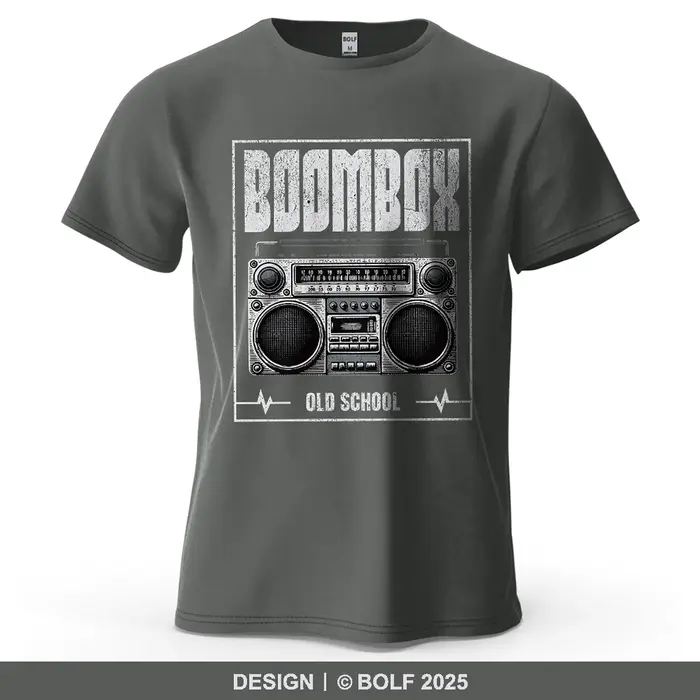 Boombox Hip Hop imprimé hommes T-Shirt 100% coton surdimensionné Vintage graphique t-shirts pour haut pour femme