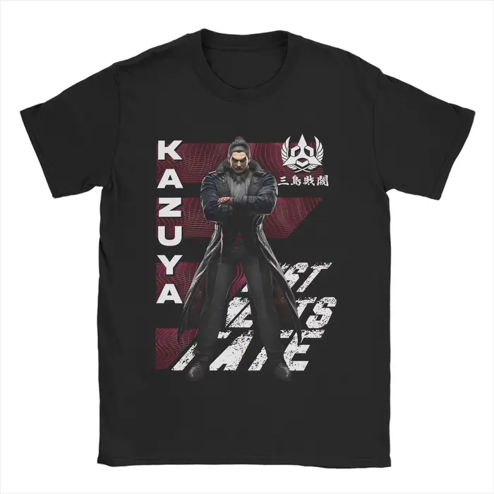 Tekken 8 Kazuya – T-Shirt de jeu pour hommes, hauts en coton, drôle, col rond, manches courtes
