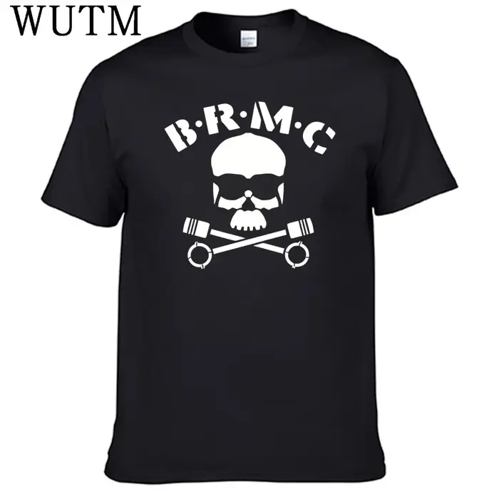 T-shirt noir Rebel Motorcycle Club pour hommes, 100% coton