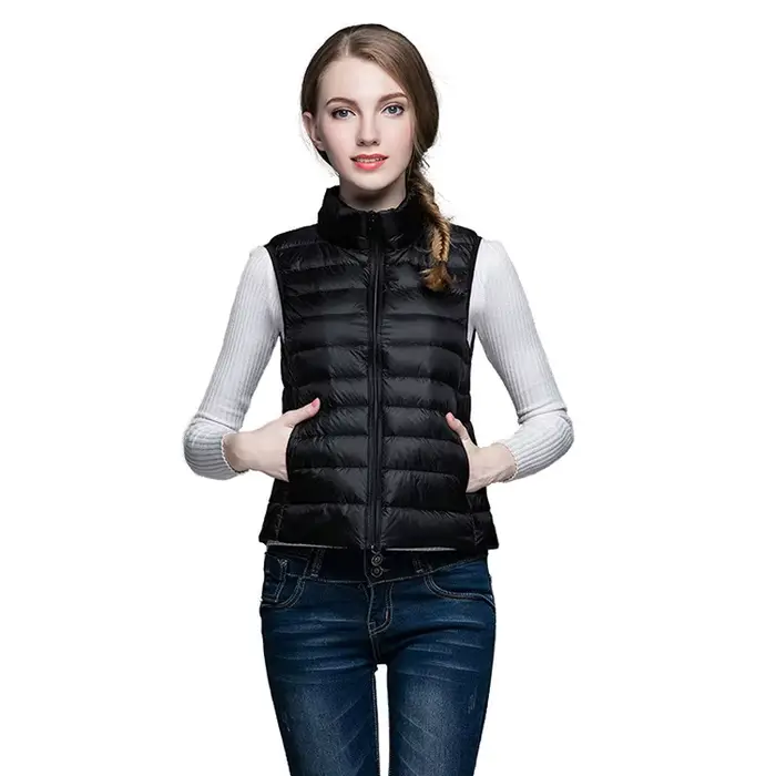 Femmes sans manches gilet vestes hiver mode mâle coton rembourré