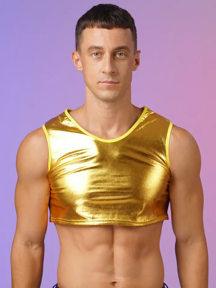 Débardeur métallique brillant pour hommes