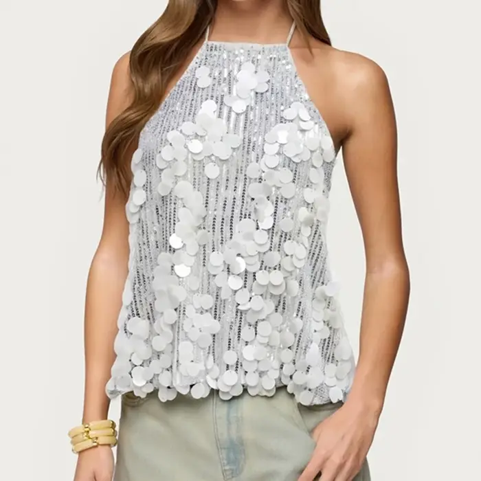 Haut à sequins pour femme