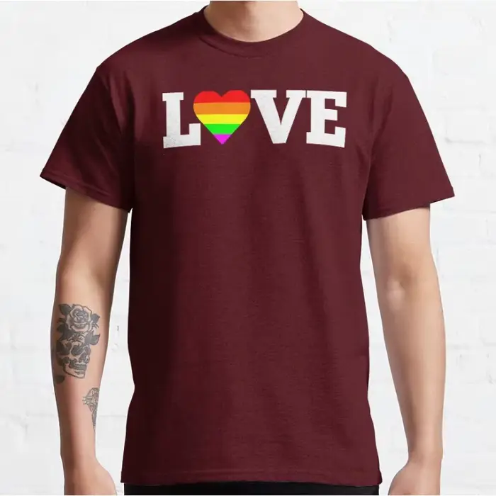 Love is Love Gay Pride mois lgbtq cadeau vêtements à manches courtes col rond T-shirt pour hommes grande taille hauts pour adultes S-6xl
