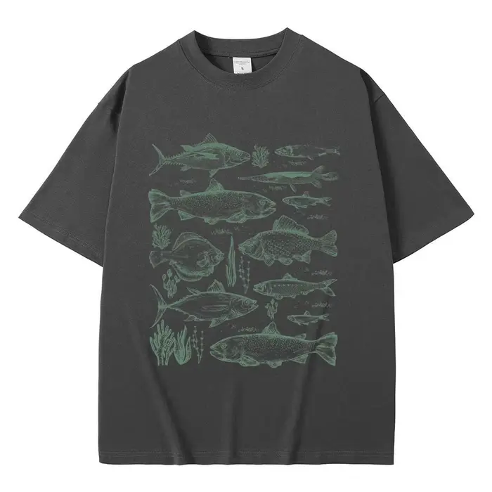 Poisson tatouage Style T-shirt pêche drôle Meme graphique T-shirts hommes décontracté coton Vintage à manches courtes