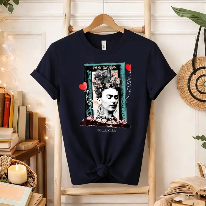 T-shirt Collage « Je suis ma propre muse » Frida Kahlo