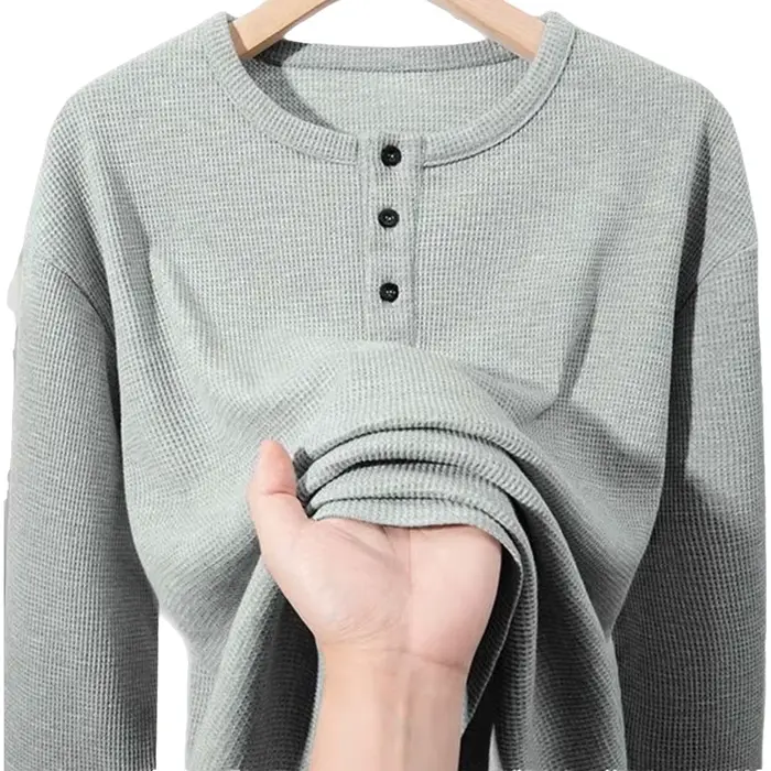 T-shirt à col Henry pour homme