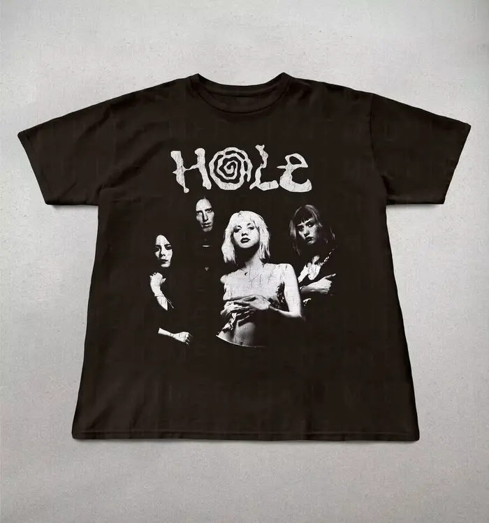 T-shirt Vintage Hole Band, T-shirt de groupe des années 90, T-shirt de musique rock de groupe, T-shi