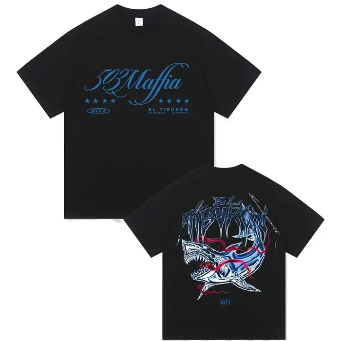 Rappeur RVFV EL TIBVRON Tour 2025 Merch T-Shirt hommes femmes rétro haute qualité mode T-shirts Hip Hop surdimensionné