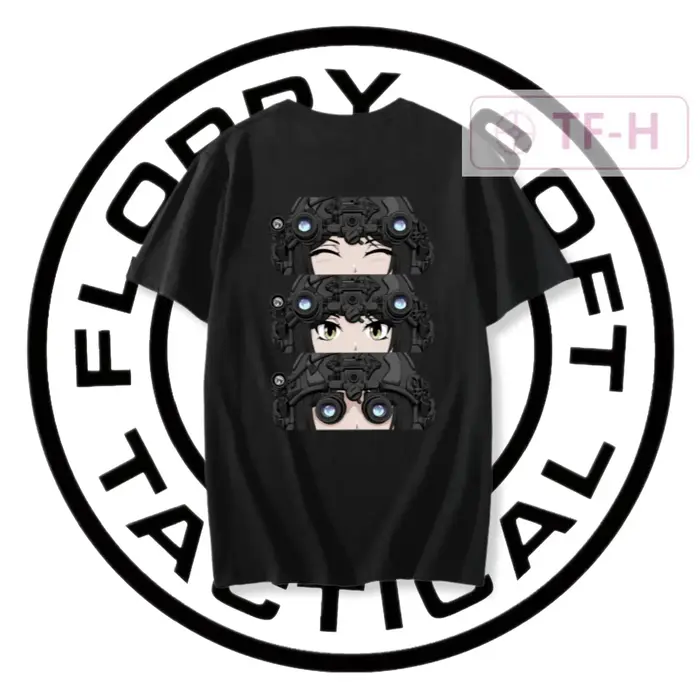 T-shirt en coton à col rond pour hommes, avec impression de dessin animé, lunettes de vision nocturne, casque NVG, manches courtes, décontracté, taille S-10XL