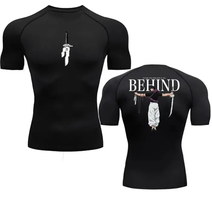 Chemise de Compression Anime pour Homme, Vêtement Imprimé, Respirant, Fitness, Serré, Sportif, Althl
