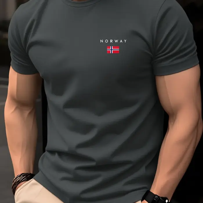 T-shirt noir à col rond pour hommes