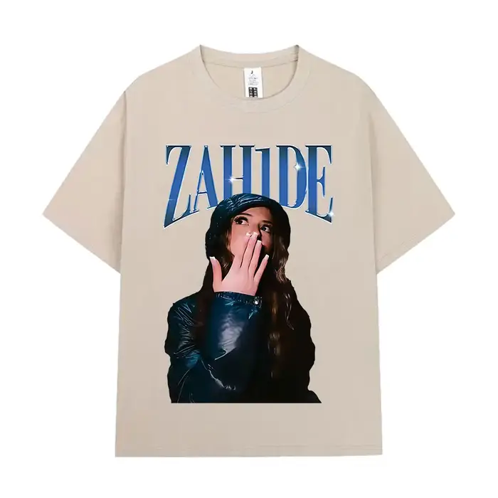 Zahide Merch T-shirt graphique hommes femmes vêtements mode haute qualité T-shirts coton surdimensionné à manches