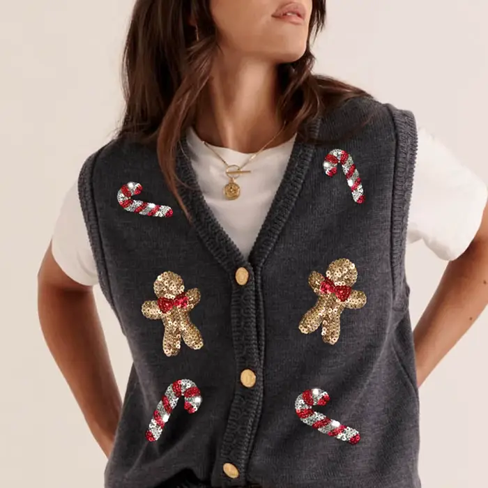 Femmes pull de noël gilets imprimé père