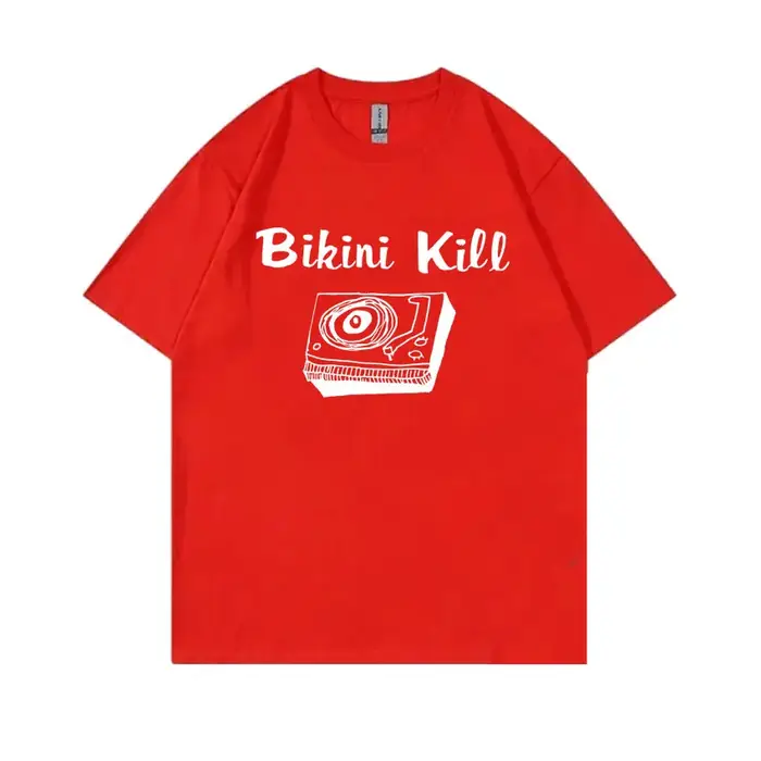 Bikini Kill Leave The World Behind T-shirt Punk Rock pour femme, col rond, manches courtes