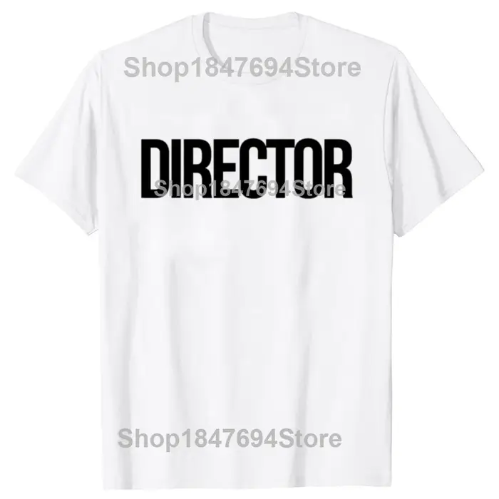 Drôle Vintage directeur cinquier équipage de Film graphique T-shirt hommes femmes Hip Hop surdimensi