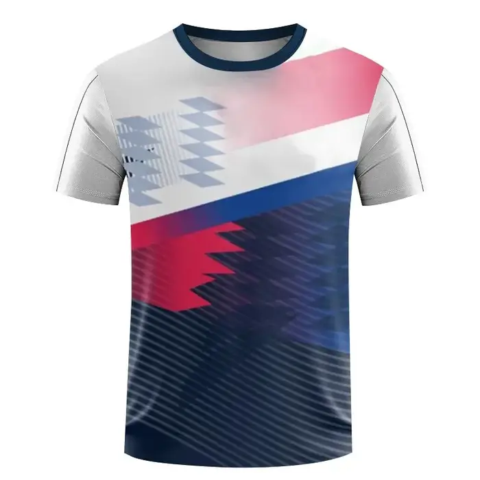 Mode Tennis de Table sport T-shirts été décontracté à manches courtes hommes femmes 3D imprimé