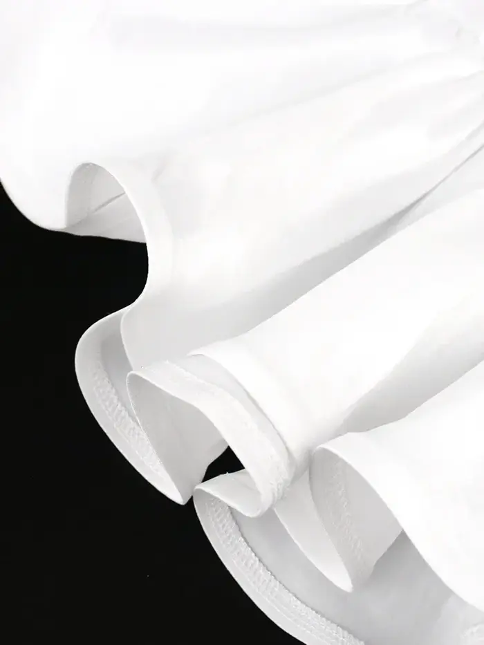 Chemisier péplum en Tulle blanc