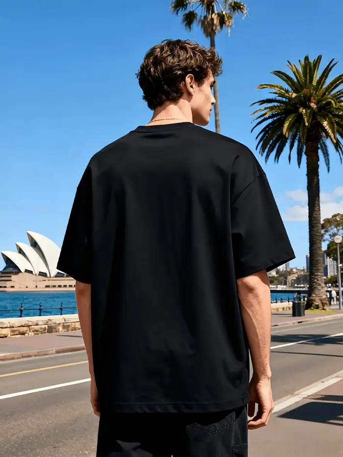 T-shirt en coton pour homme MORE BASS avec imprimé graphique de police gothique
