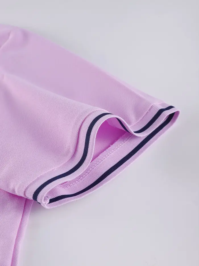 Polo à rayures de couleur unie pour femmes